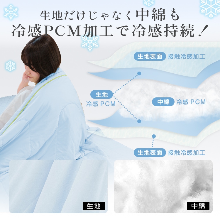 肌掛け布団 冷感掛け布団 接触冷感 夏用 シングルサイズ 抗菌 防臭 丸洗いOK 収納バッグ付き 柔らかい肌触り ひんやり sg035-si - 画像 (5)
