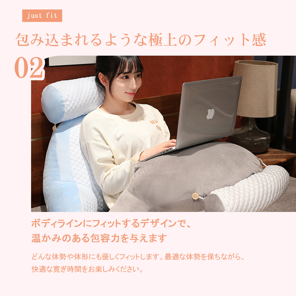 ビーズクッション 洗える カバー ベルベット生地 マイクロビーズ ソファ 座椅子 クッション 大きい 大きめ おしゃれ かわいい 可愛い へたりにくい 一人用 カバー ビーズクッション c-10 - 画像 (3)