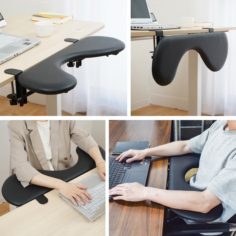 アームレスト デスクトップエクステンダー 肘置き デスク用 肘掛け リストレスト 腕や肘の疲労を軽減 耐荷重約25kg 作業スペース拡大 人間工学 PC作業 キーボード操作 オフィス 在宅ワーク cc013 - 画像 (9)