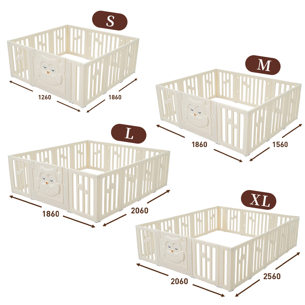 ベビーサークル 折りたたみ 扉付き 126*186cm ブランコ ベビーゲート ベビーフェンス ロックドア バスケットゴール おもちゃ 遊具 プレイヤード 赤ちゃん セーフティガード ベビーガード 組立簡単 滑り止め SA322792AAA - 画像 (6)