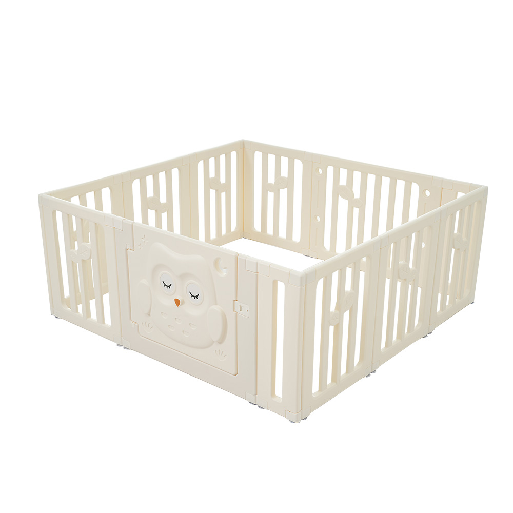 ベビーサークル 折りたたみ 扉付き 126*186cm ブランコ ベビーゲート ベビーフェンス ロックドア バスケットゴール おもちゃ 遊具 プレイヤード 赤ちゃん セーフティガード ベビーガード 組立簡単 滑り止め SA322792AAA - 画像 (7)