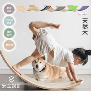 バランスボード ヨガボード 木製 体幹トレーニング 軽量 丸角加工 知育玩具 遊具 おもちゃ 室内遊び 子供 大人  pa148