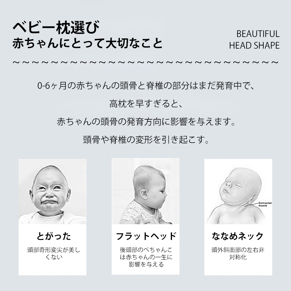 新生児から使える 絶壁頭予防枕 ベビー枕 出産祝い 赤ちゃん 枕 ドーナツ枕 絶壁防止 アトピー あせも 向き癖 赤ちゃんまくら ベビー まくら 0歳 1歳 2歳 乳児 メッシュ 出産準備 かわいい おしゃれ プレゼント 丸洗いOK D-12 - 画像 (6)