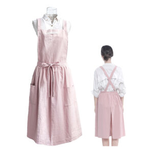 エプロン おしゃれ 保育士 かわいい ワンピース 大きいサイズ 北欧 カフェ 保育士 シンプル ナチュラル 無地 ユニフォーム コットン 綿麻 習い事 家事 料理教室 カフェ レストラン 母の日 C-03