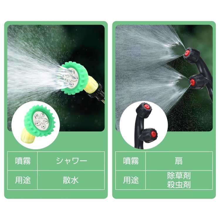 充電式電動噴霧器 5L 4000mAh USB充電 肩掛け式 4種類のノズル 長さ調整可能 軽量 水やり 消毒 害虫駆除 雑草対策 農薬散布 薬剤散布 sg205 - 画像 (5)