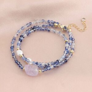 [開運 金運 仕事運 ] 天然石 ブレスレット 4MM ストロベリークォーツ 天然石ブレスレットパワース トーンブレスレッ スアクセサリー WRTA-BR-561