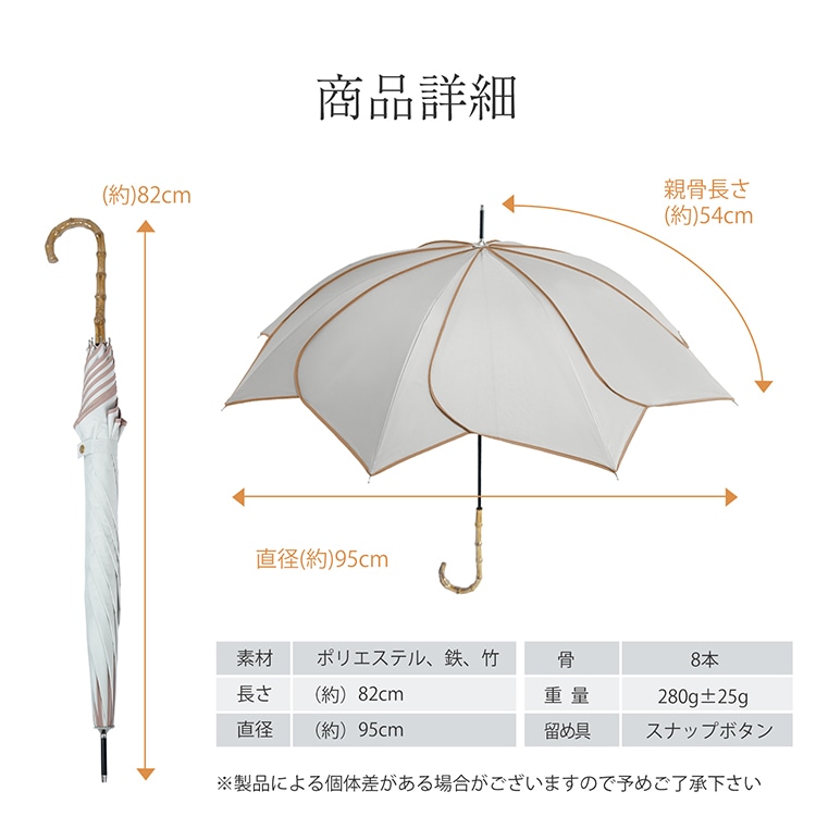 花びら傘 長傘 雨傘 UVカット UPF50+ 遮熱 遮光 晴雨兼用 軽量 レディース かわいい おしゃれ プレゼント sg274 - 画像 (10)