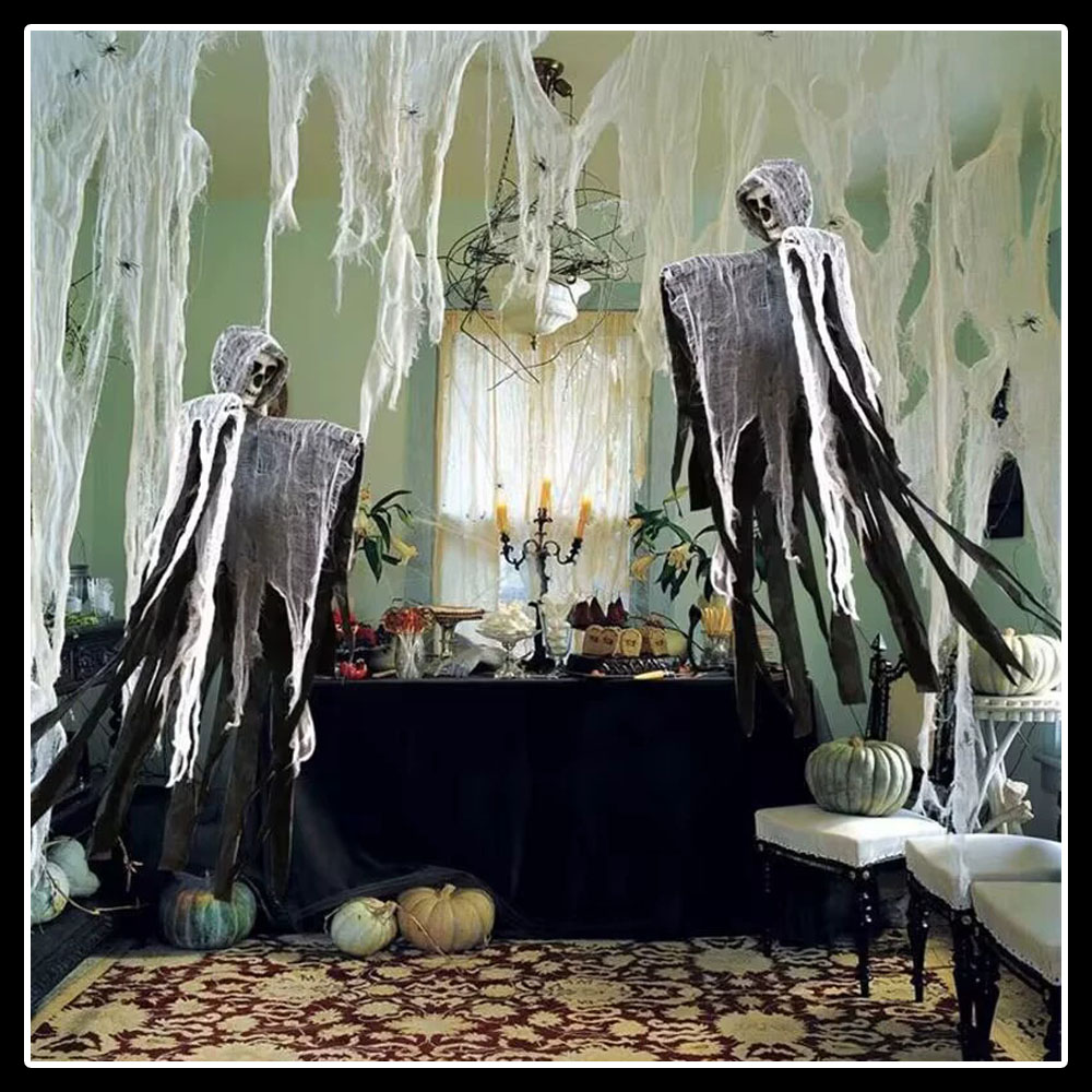 ハロウィン飾り ハロウィン吊り鬼 怖い ホラー 幽霊 スカル 吊り飾り ハロウィン雰囲気 ハロウィンデコレーション ハロウィングッズ 文化祭 学園祭 W-15 - 画像 (5)