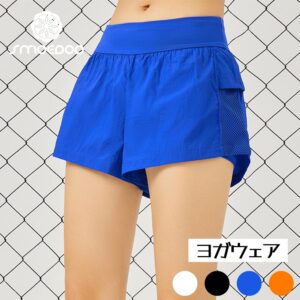 スポーツショートパンツ フィットネスショートパンツ ヨガパンツ トレーニングパンツ インナー付き レディース ショートパンツ 伸縮性 通気性 おしゃれ   YDFZ-01