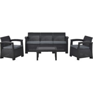 ラタン調 ガーデンファニチャー ガーデンテーブル ガーデンチェアー ラタン調 テーブル 家具 樹脂 ねじなし ホテル カフェ ベランダ テラス 屋外家具 高級 テラス ソファ ガーデンソファー 五人掛け MX292710GAA